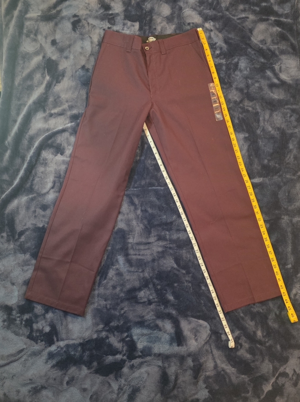 Dickies Men's Burgundy Straight Dress Pants